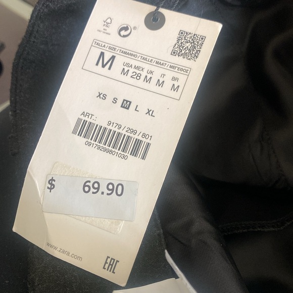 NWT ZARA dark gray wool straight leg trousers size M - Picture 12 of 14